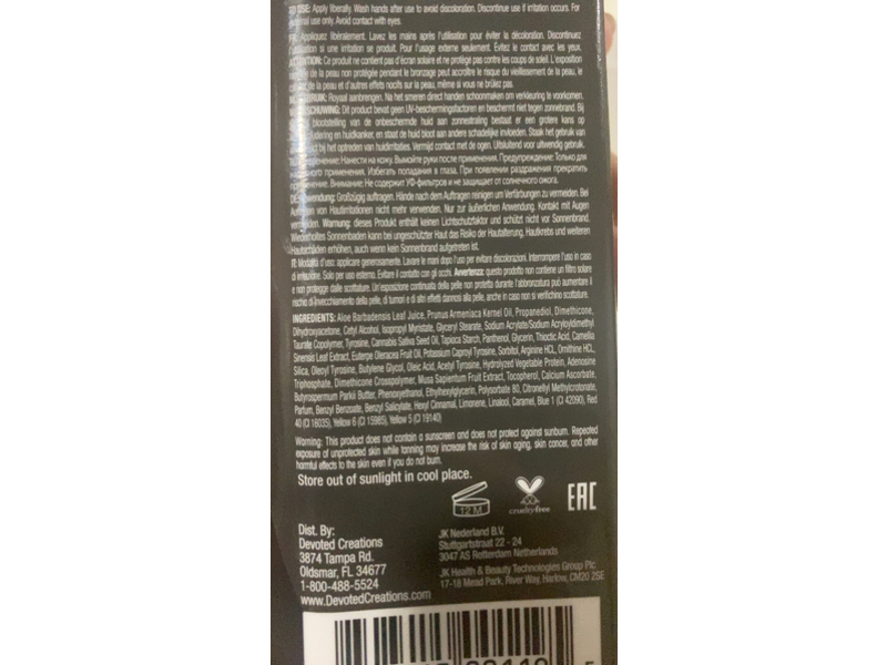 Devoted Creation White 2 Extreme Advance Black Bronzer, Go 3 Shades Darker, 8.5 fl oz/251 mL