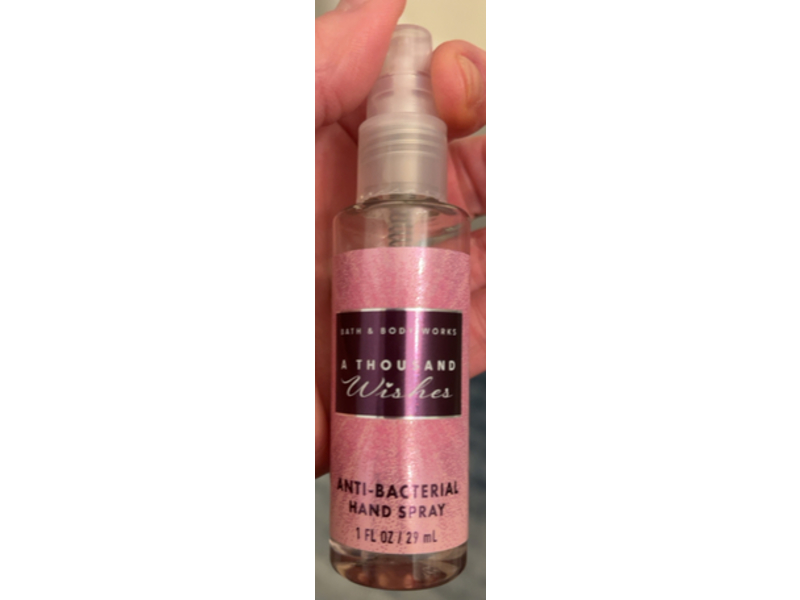Bath & Body Works Anti Bacterial Hand Spray, A Thousand Wishes, 1 fl oz/29 mL