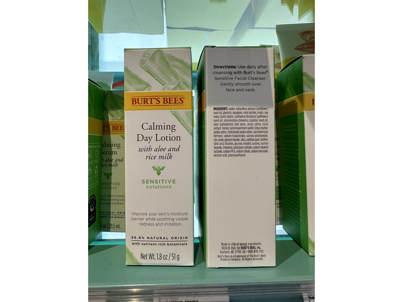 Burt's Bees Calming Day Lotion with Aloe and Rice Milk, 1.8 oz/51 g