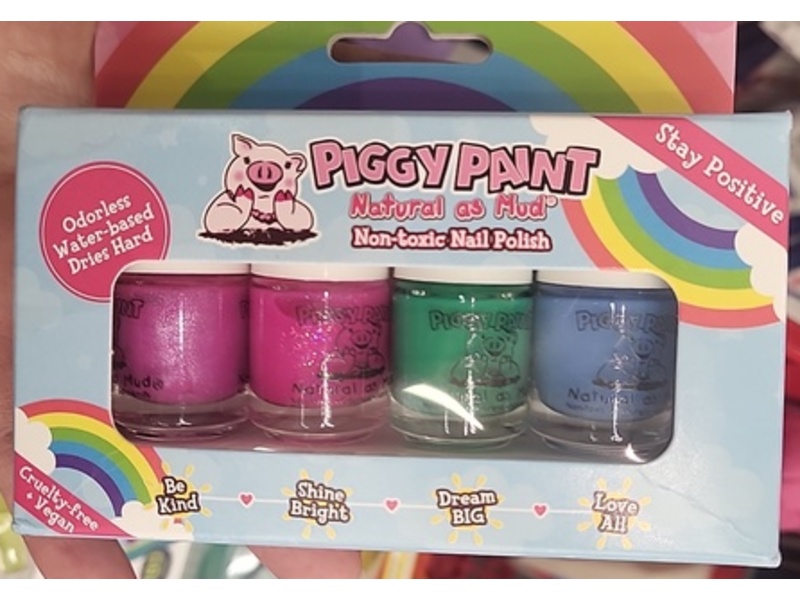 Piggy Paint Nail Polish Set, Stay Positive, Pack Of 4