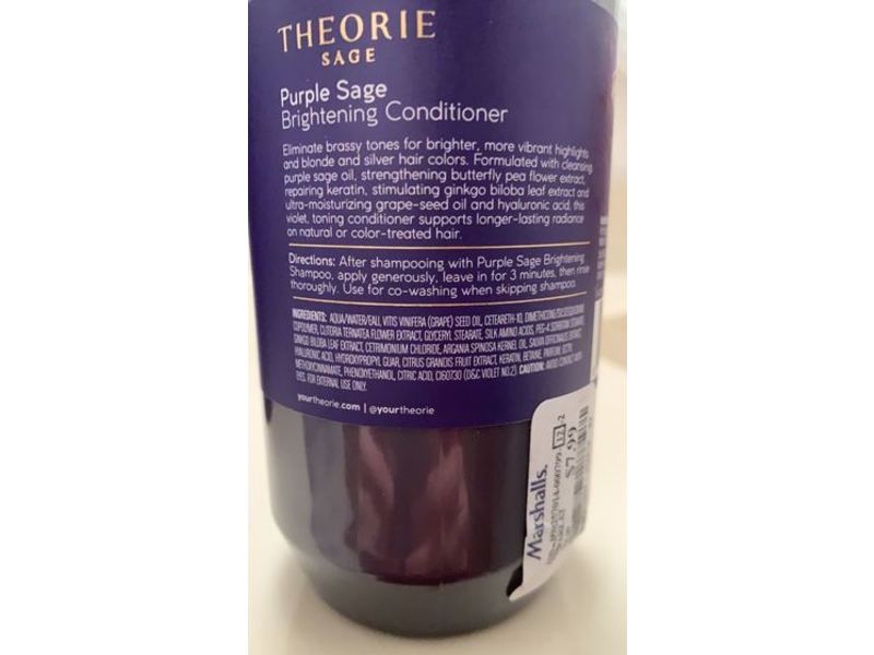 Theorie Purple Sage Brightening Conditioner, Amino Complex, 13.5 fl oz/400 mL