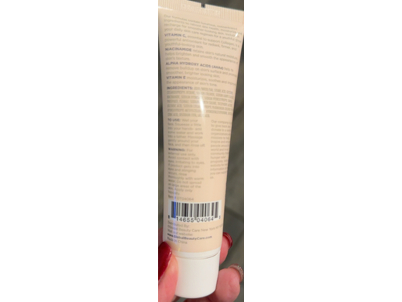 Global Beauty Care Glowing Facial Cleanser, Vitamin C, 2 fl oz/60 mL