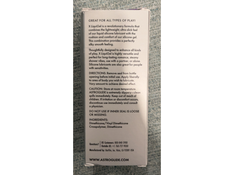 Astroglide X Premium Silicone Liquid & Gel Blend Lubricant, 5 fl oz/148 mL