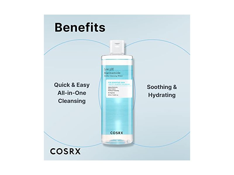 Cosrx Low pH Niacinamide Micellar Cleansing Water, 13.52 fl oz/400mL