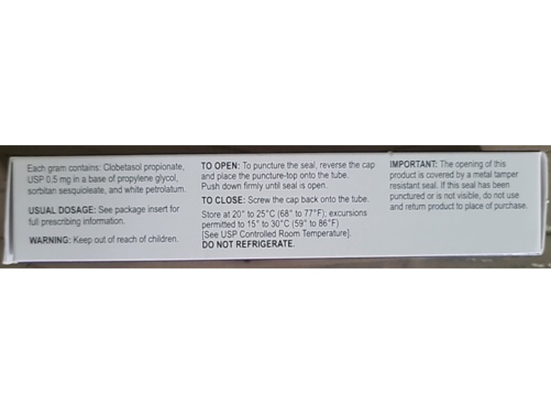 Clobetasol Propionate Ointment 0.05%, 15 g, Macleods Pharma (Rx)