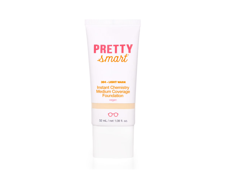 Pretty Smart Instant Chemistry Medium Coverage Foundation, 304 Light Warm, 1.08 fl oz/32 mL