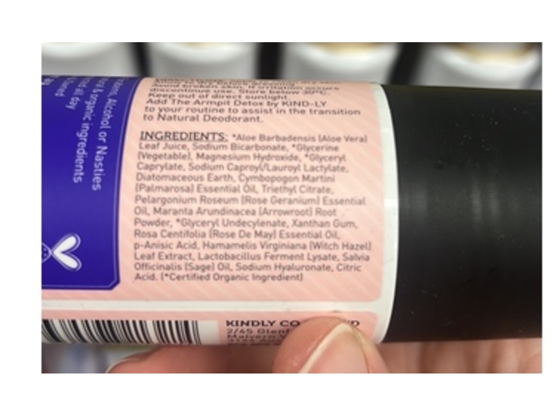 Kind-ly Natural Deodorant, Rose & Geranium, 2.03 fl oz/60 mL