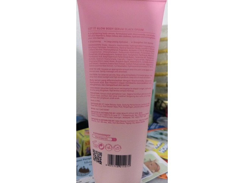 Lavojoy Let It Glow Skin Brightening Body Serum, Black Opium, 8 fl oz/180 mL