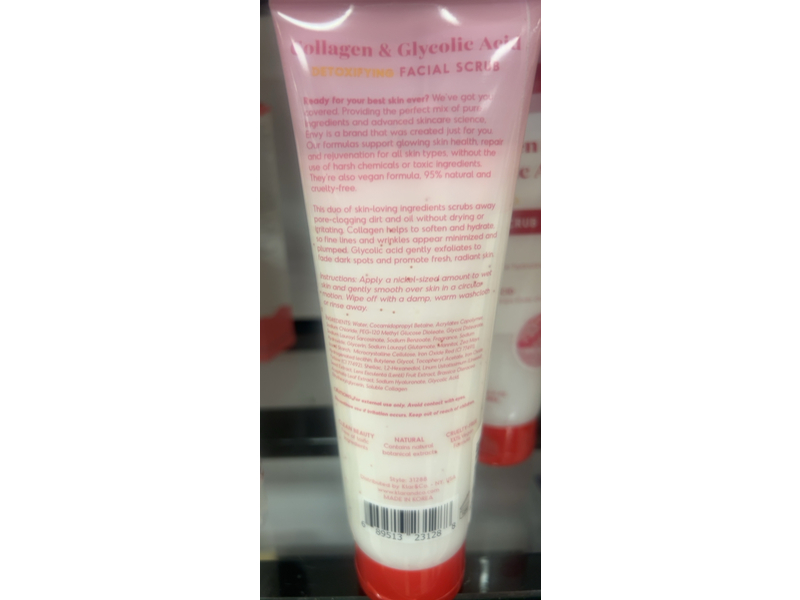 Envy Detoxifying Facial Scrub, Collagen & Glycolic Acid, 6.67 fl oz/200 mL