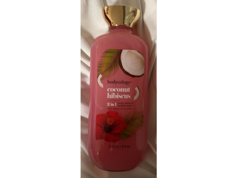 Bodycology 2 In 1 Body Wash & Bubble Bath, Coconut Hibiscus,16 fl oz/473 mL