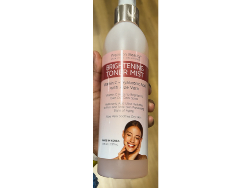 Precision Beauty Brightening Toner Mist, Vitamin C + Hyaluronic Acid & Aloe Vera, 8 fl oz/237 mL