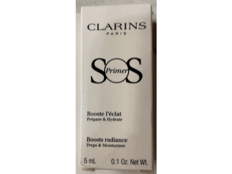 Clarins SOS Primer Boosts Radiance, 00 Universal Light, 0.1 oz/5 mL
