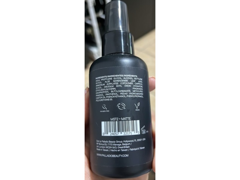 Palladio 4Ever + Ever Make Up Setting Spray, Matte Finish, 3.4 fl oz/100 mL