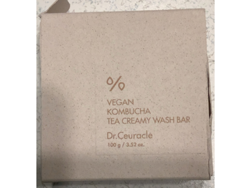 Dr.Ceuracle Vegan Kombucha Tea Creamy Wash Bar, 3.52 oz/100 g