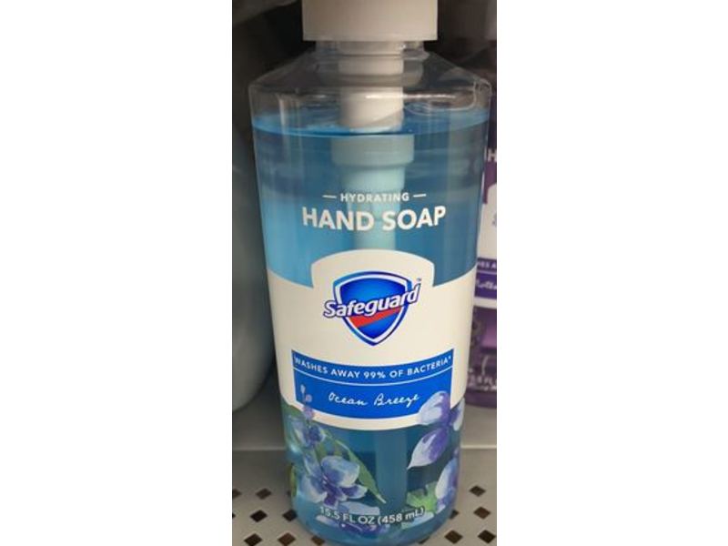 Safeguard Liquid Hand Soap, Ocean Breeze, 15.5 fl oz/458 mL