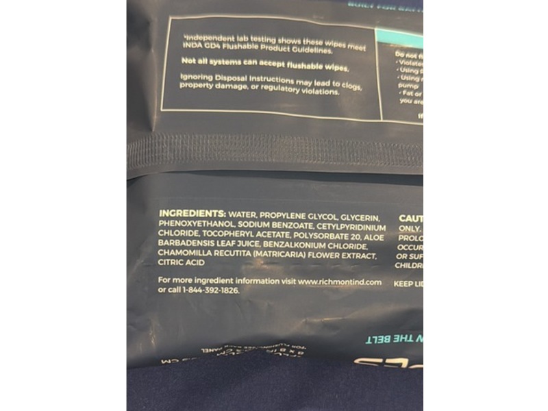 Warrior Flushable Wipes, Unscented, 48 Count
