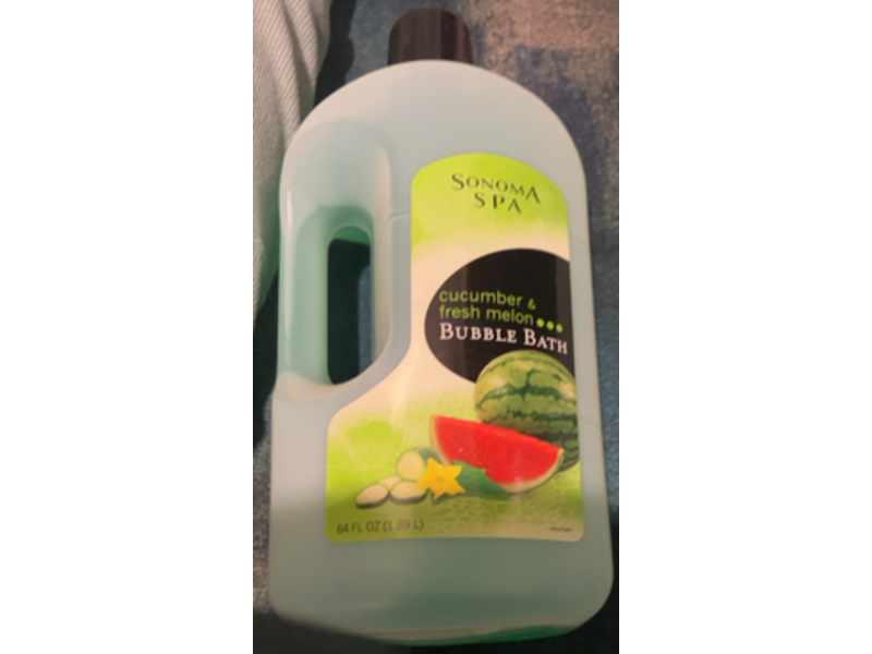 Sonoma Spa Bubble Bath, Cucumber & Fresh Melon, 64 fl oz/1.89 L