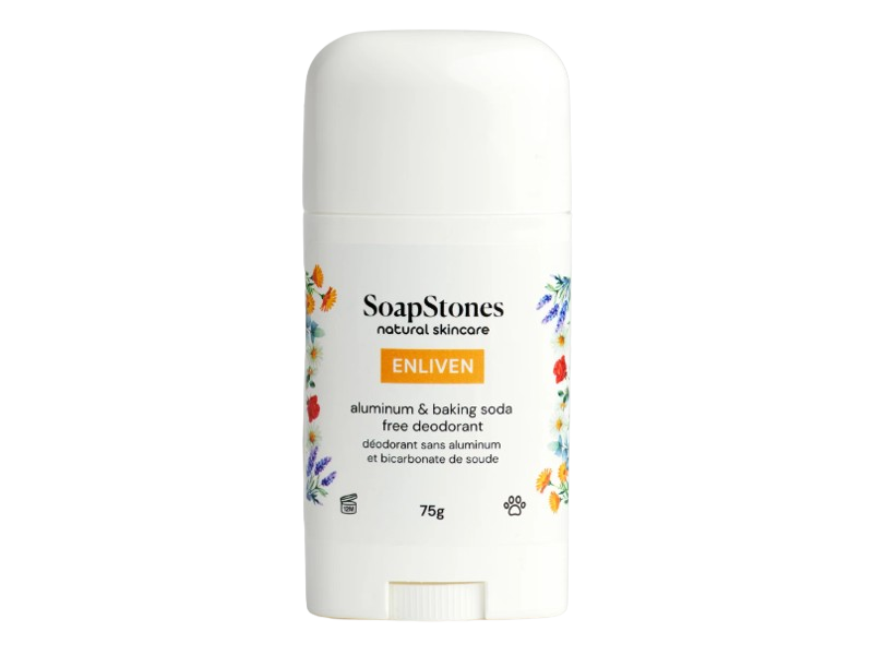 SoapStones Natural Skincare Deodorant, Enliven, 75 g
