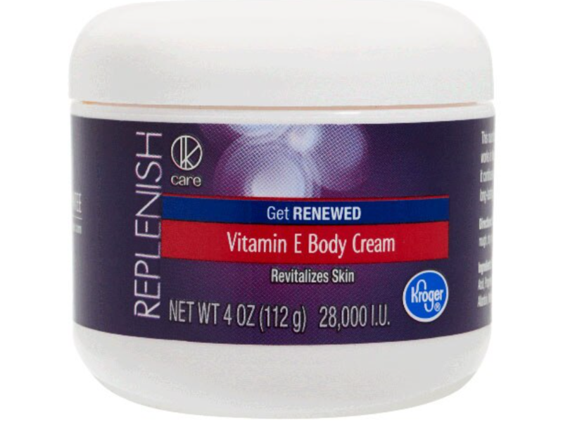 Kroger Replenish Body Cream, Vitamin E, 4 oz/112 g