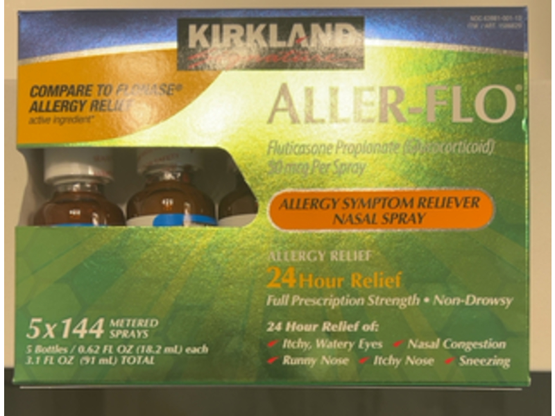 Kirkland Signature Aller-Flo Allergy Symptom Reliever Nasal Spray, 0.62 fl oz/18.2 mL, 5 Count