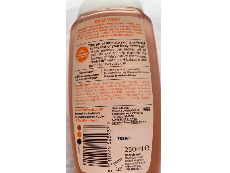 Femfresh Intimate Skin Care Daily Wash, 250 mL