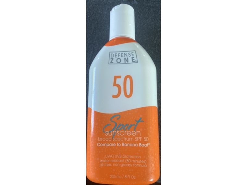 Defense Zone Sport Sunscreen, SPF 50, 8 fl oz/235 mL