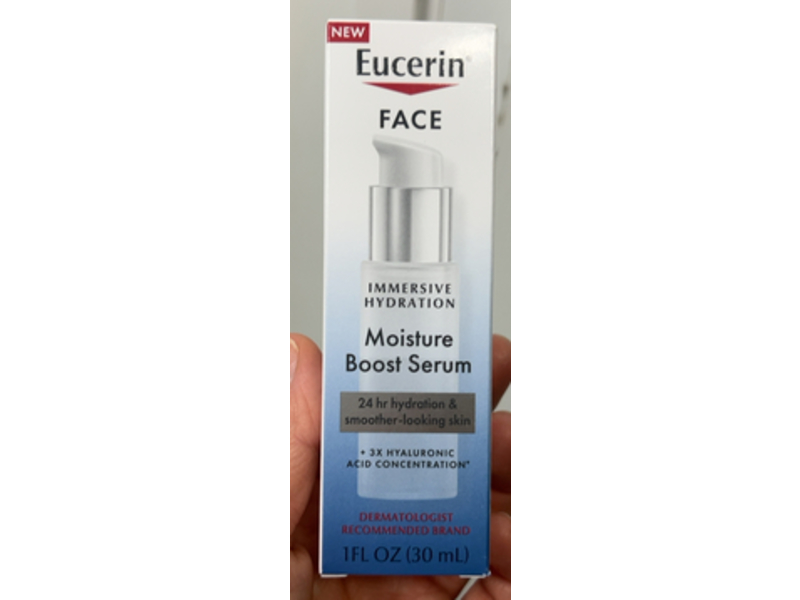 Eucerin Face Immersive Hydration Moisture Boost Serum, Hyaluronic Acid, 1 fl oz/30 mL