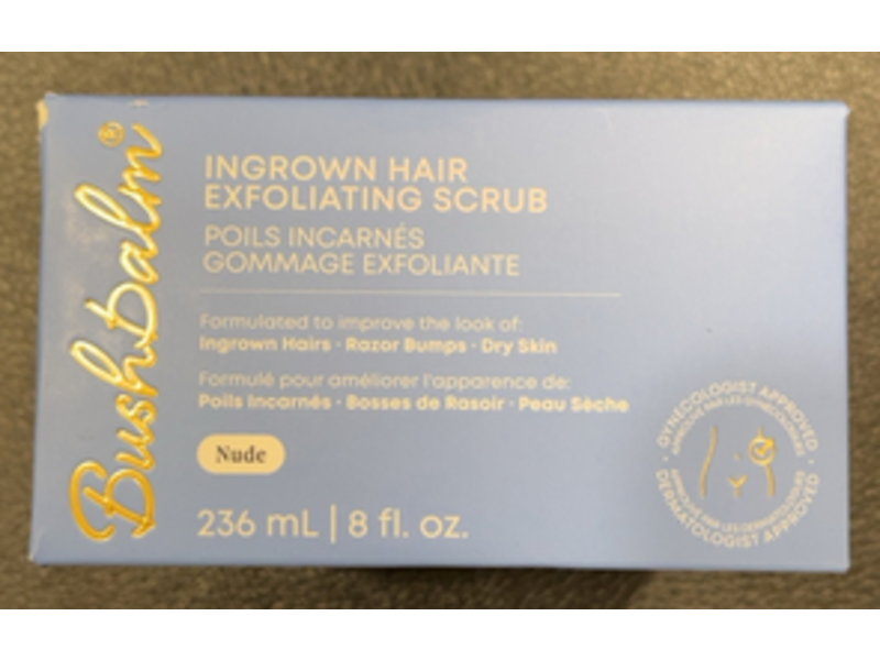 Bushbalm Ingrown Hairs Body Exfoliating Scrub, Nude, 8 fl oz/236 mL