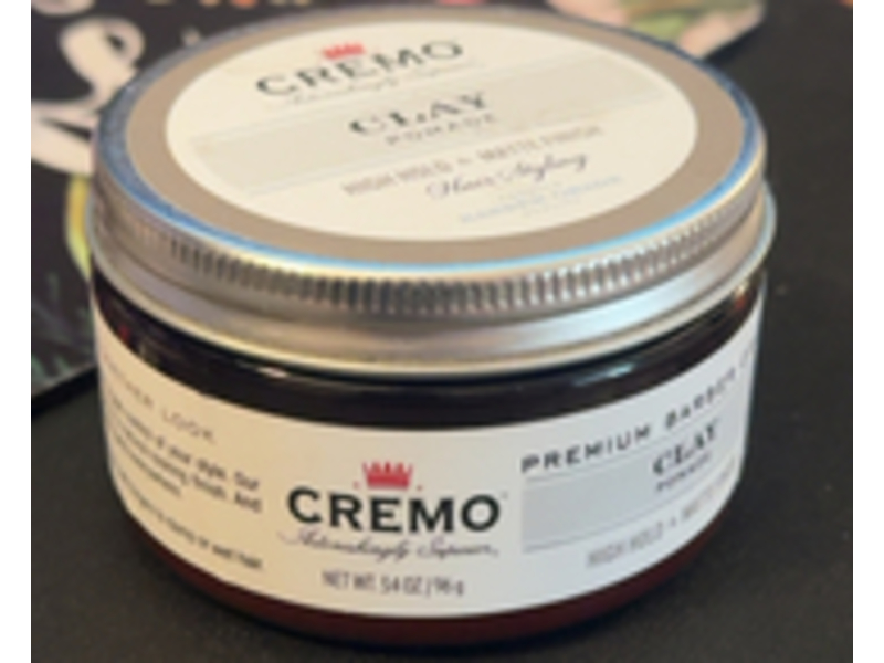 Cremo Hair Styling High Hold Matte Finish Clay Pomade, 3.4 oz/96 g