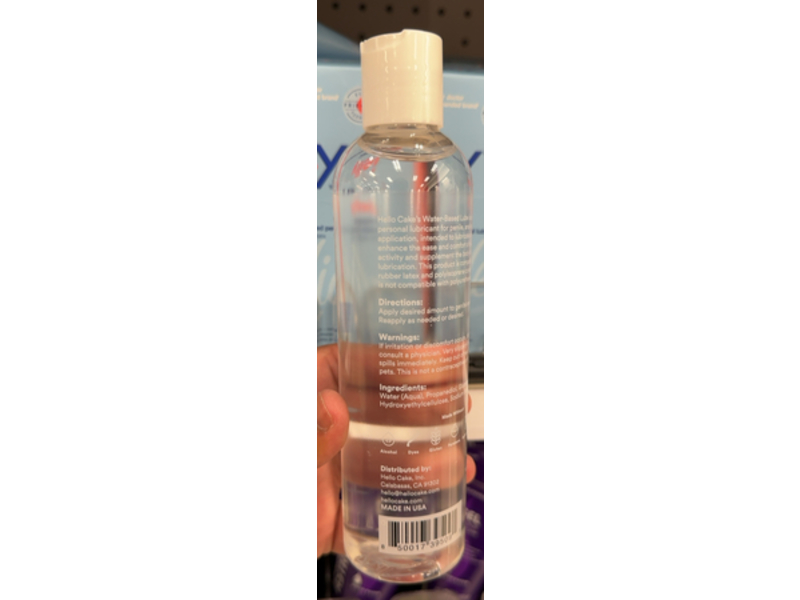 Hello Cake WaterBased Lube, 8 fl oz/240 mL