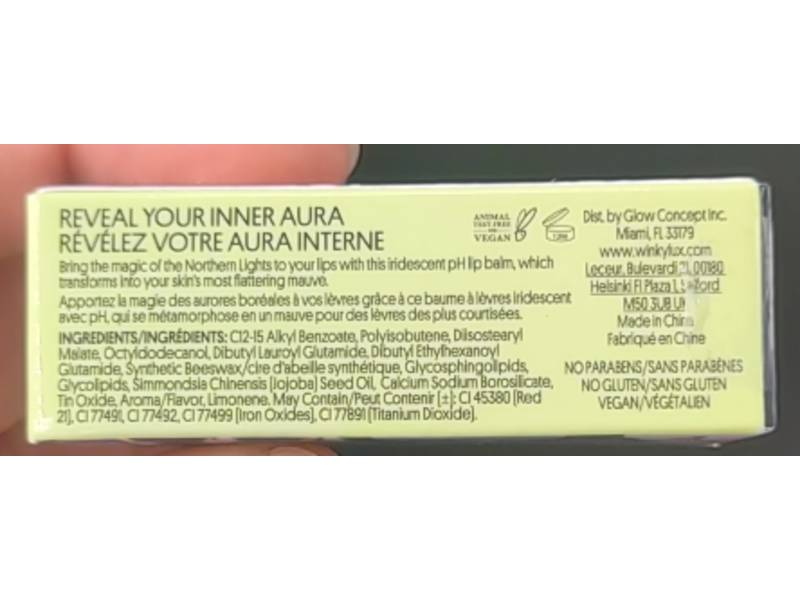 Winky Lux Lip Balm, Aurora, 0.13 oz/3.6 g