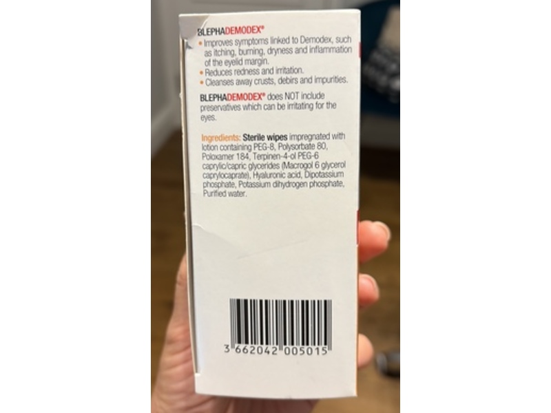 Thea Blephademodex Eyelid Cleansing Wipes, 30 Count