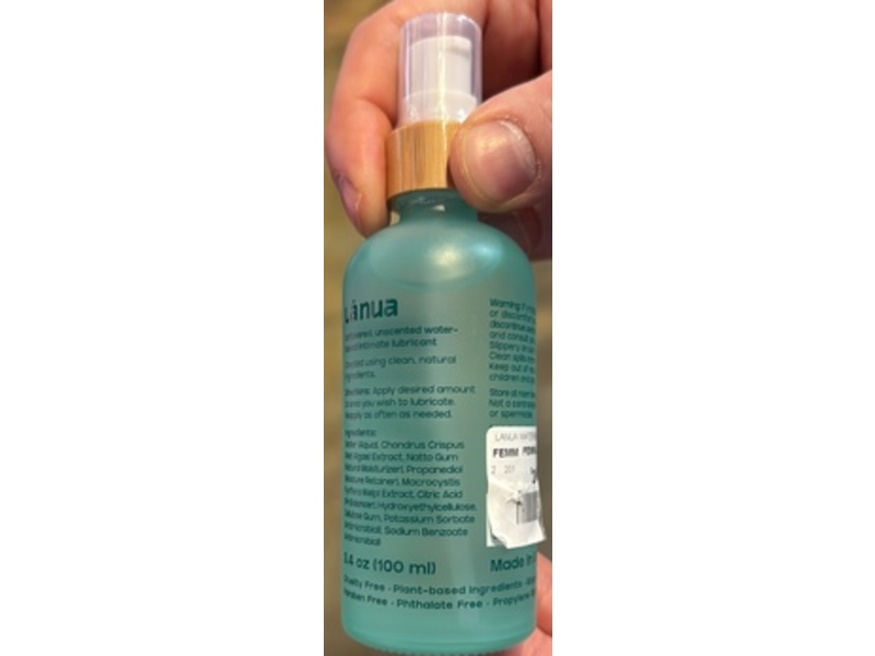 La Nua Lubricant, Water-Based, 3.4 fl oz/100 mL