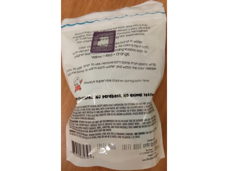 Bodycology Kids Color Changing Bath Bombs, 3 oz/85 g