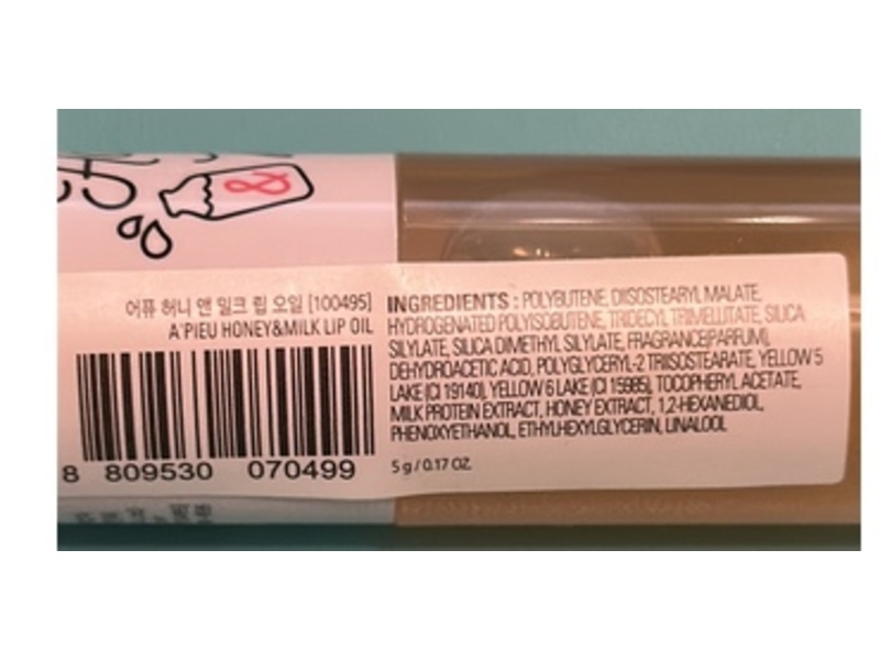 A'pieu Lip Oil, Honey & Milk, 0.17 oz/5 g