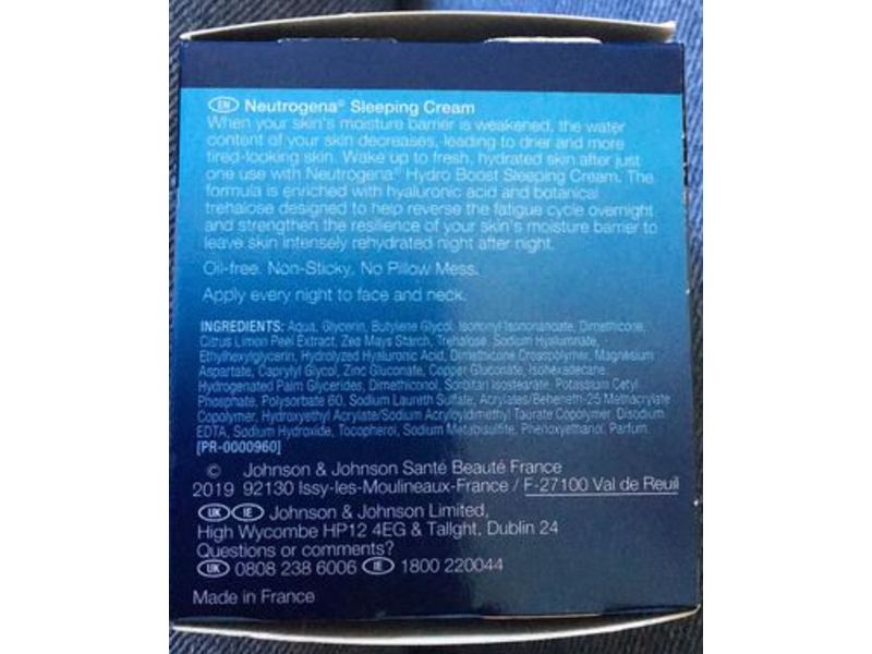 Neutrogena Hydro Boost Sleeping Cream, 50 ml