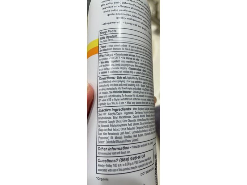 Beauty Counter Countersun Mineral Sunscreen Mist, SPF 30, 6 fl oz/177 mL