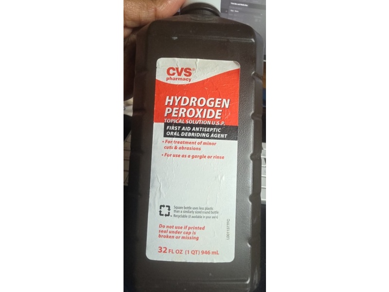 Cvs Hydrogen Peroxide Topical Solution Usp Antiseptic, 32 fl oz/946 mL