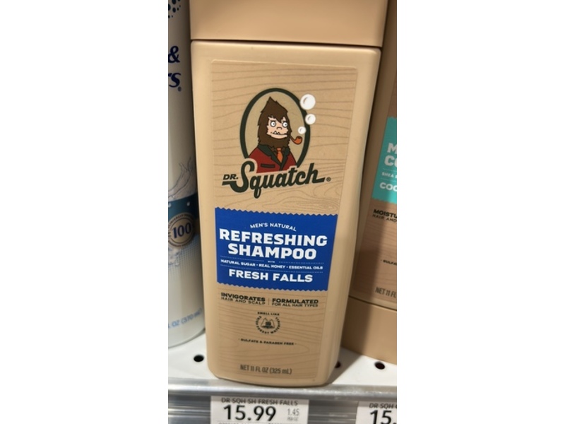 Dr. Squatch Men's Natural Refreshing Shampoo, Fresh Falls, 11 fl oz/325 mL