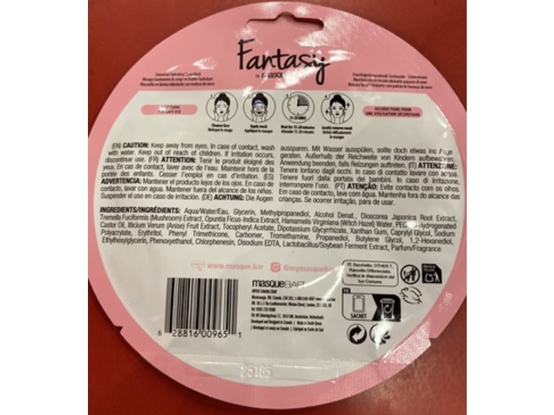 Fantasy Hydrating Sheet Mask, Snowman, 0.71 fl oz/21 mL