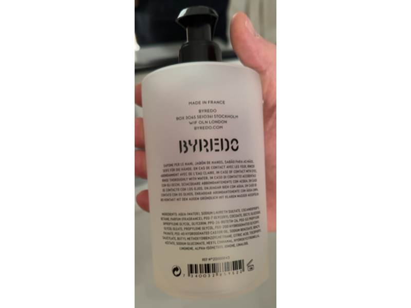 Byredo Suede Hand Wash, 15.2 fl oz/450 mL