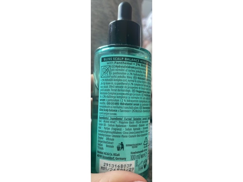 Schwarzkopf Gliss Scalp Balance, Panthelon, 100 mL