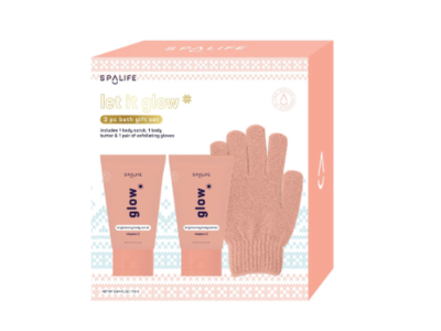 SPA Life Let It Glow 3 Piece Bath Gift Set