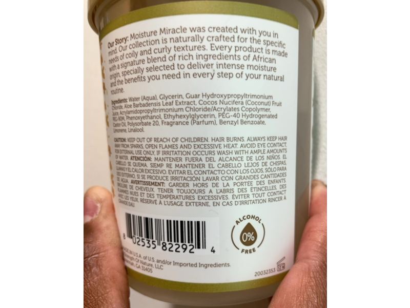 African Pride Moisture Miracle Detangle & Condition Pre-Shampoo, Aloe & Coconut Water, 18 oz/510 g