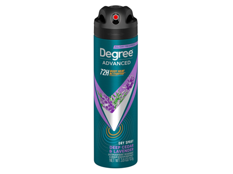 Degree Advanced Dry Spray Antiperspirant Deodorant, Deep Cedar & Lavender, 3.8 oz/107 g, Pack Of 3