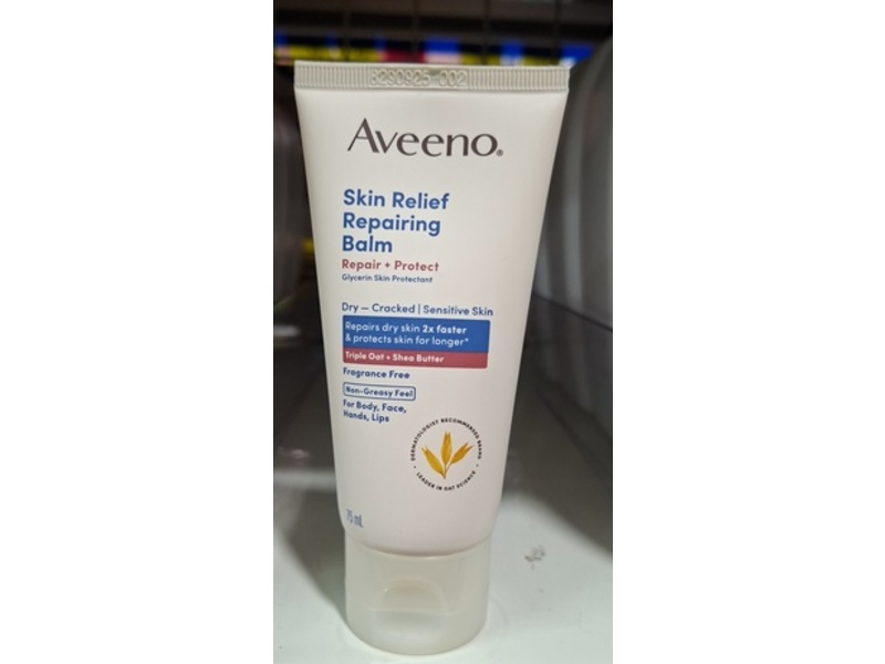 Aveeno Skin Relief Repairing Balm, Triple Oat + Shea Butter, 75 mL