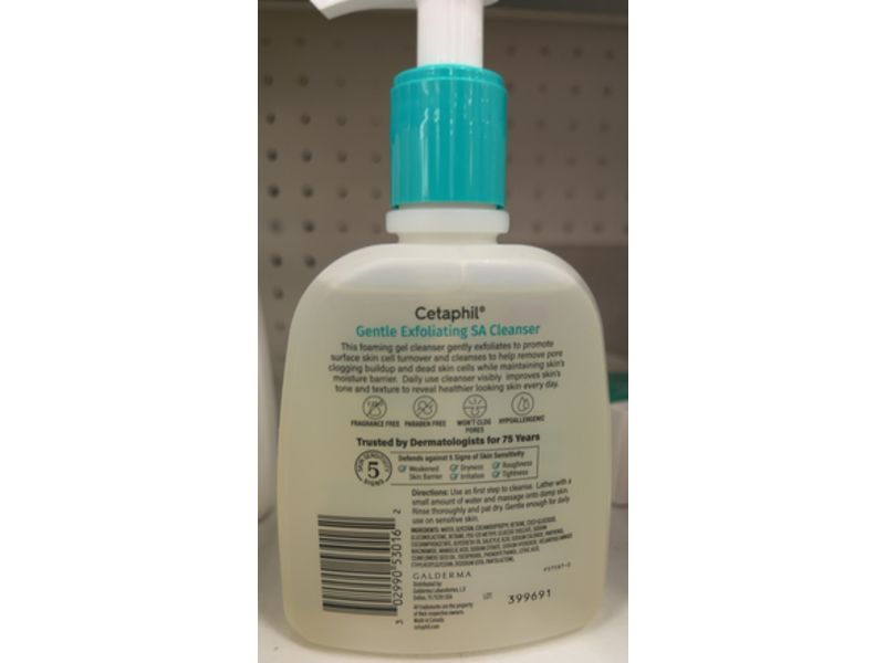 Cetaphil Gentle Exfoliating SA Cleanser, Salicylic Acid, Mandelic Acid & PHA, 8 fl oz/237 mL