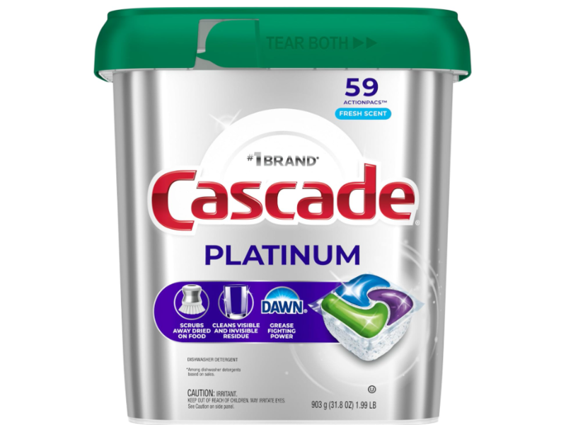 Cascade Platinum Dishwasher Detergent, Fresh Scent, 59 Pac, 31.8 fl oz/903 g