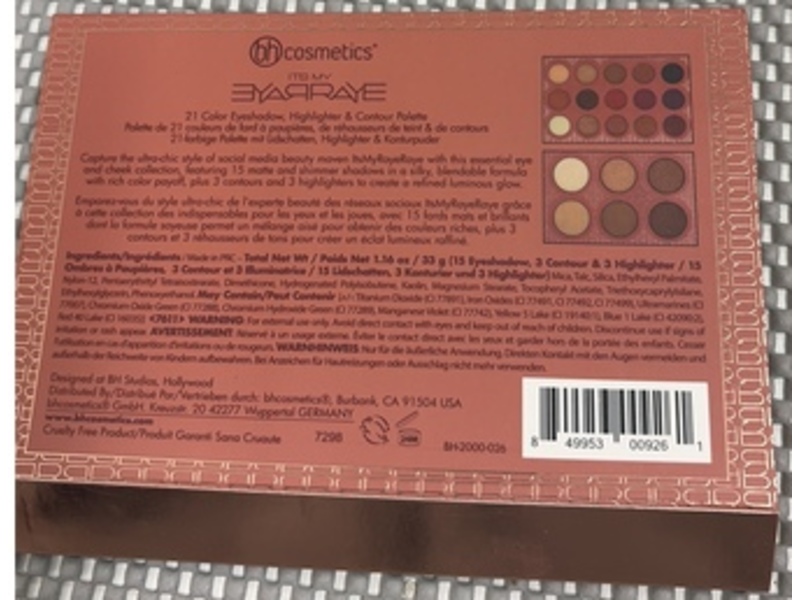 BH Cosmetics Its My Rayeraye Makeup Palette, 1.16 oz/33 g
