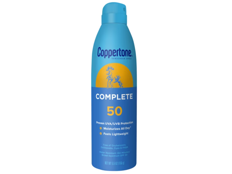 Coppertone Complete Sunscreen Spray, SPF 50, 5.5 oz/156 g, Pack Of 3
